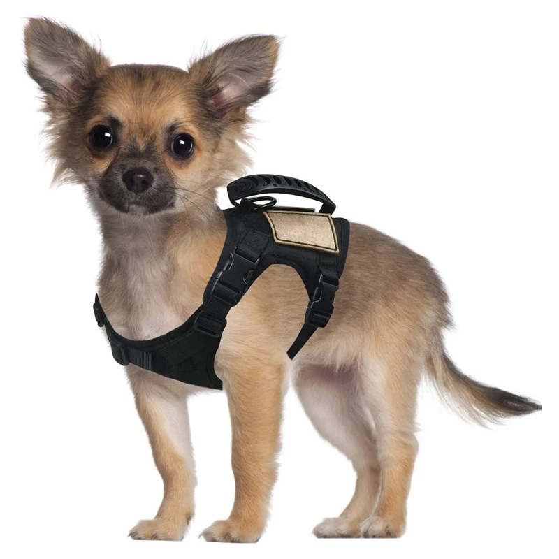 Wholesale custom small cat and dog training vest adjustable tactical heavy duty pet training small dog harness
