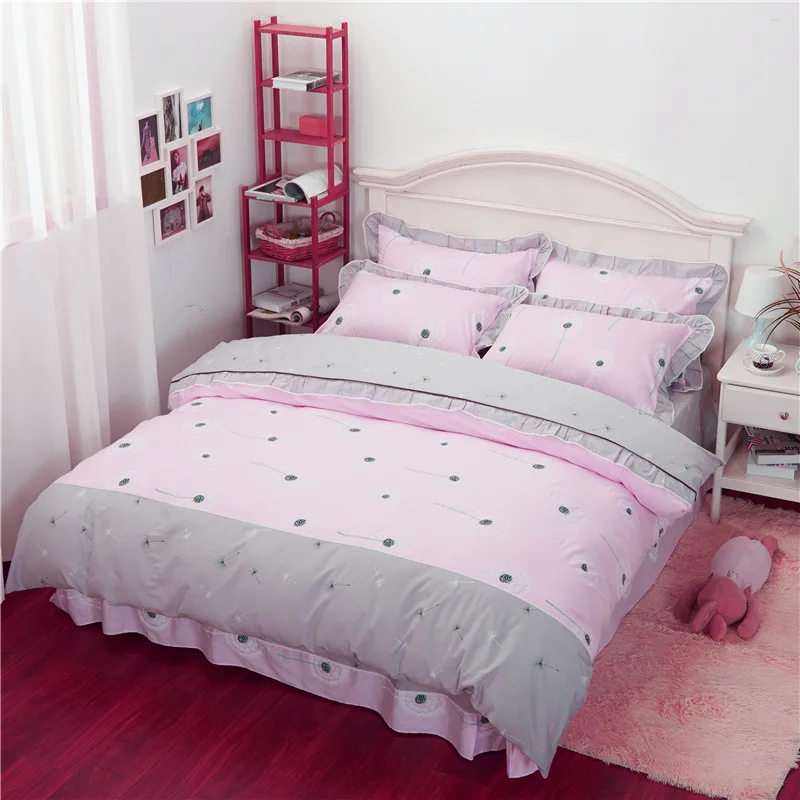 Современный простой дизайн 4 шт. одеяло постельное белье набор домашний простыней на кровать комплект постельного белья