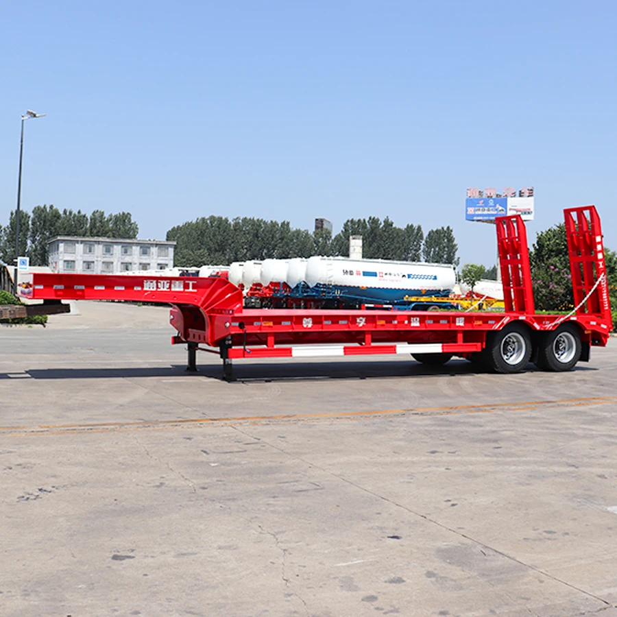 Tongya Group 3 4 Axle 60-100 Ton Gooseneck Lowbed Semi Trailer Low Boy Trailer For Zambia