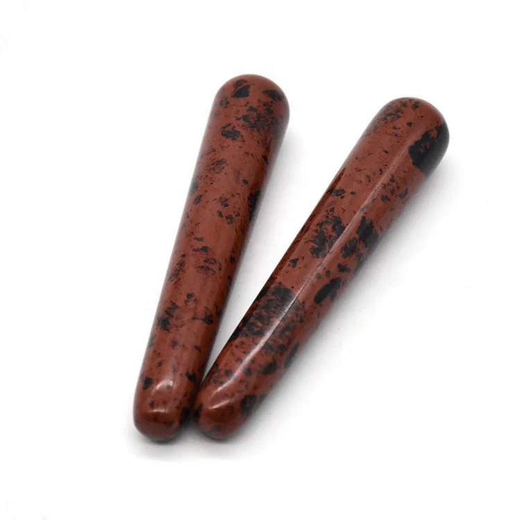Wholesale Natural Red Obsidian Quartz Crystal Massage Wands For Women