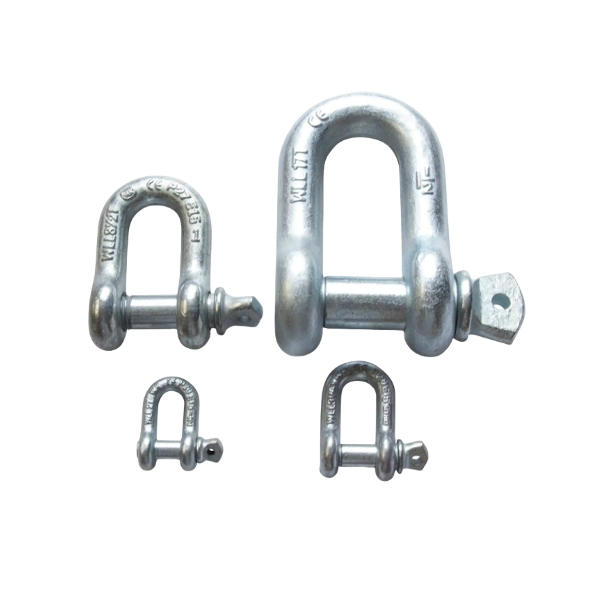 M4 D Type Shackle Marine Shackle Drop Shackles Casting Bow Heavy Duty Stainless Steel Carbon Steel Black Eco-friendly 10 Pieces