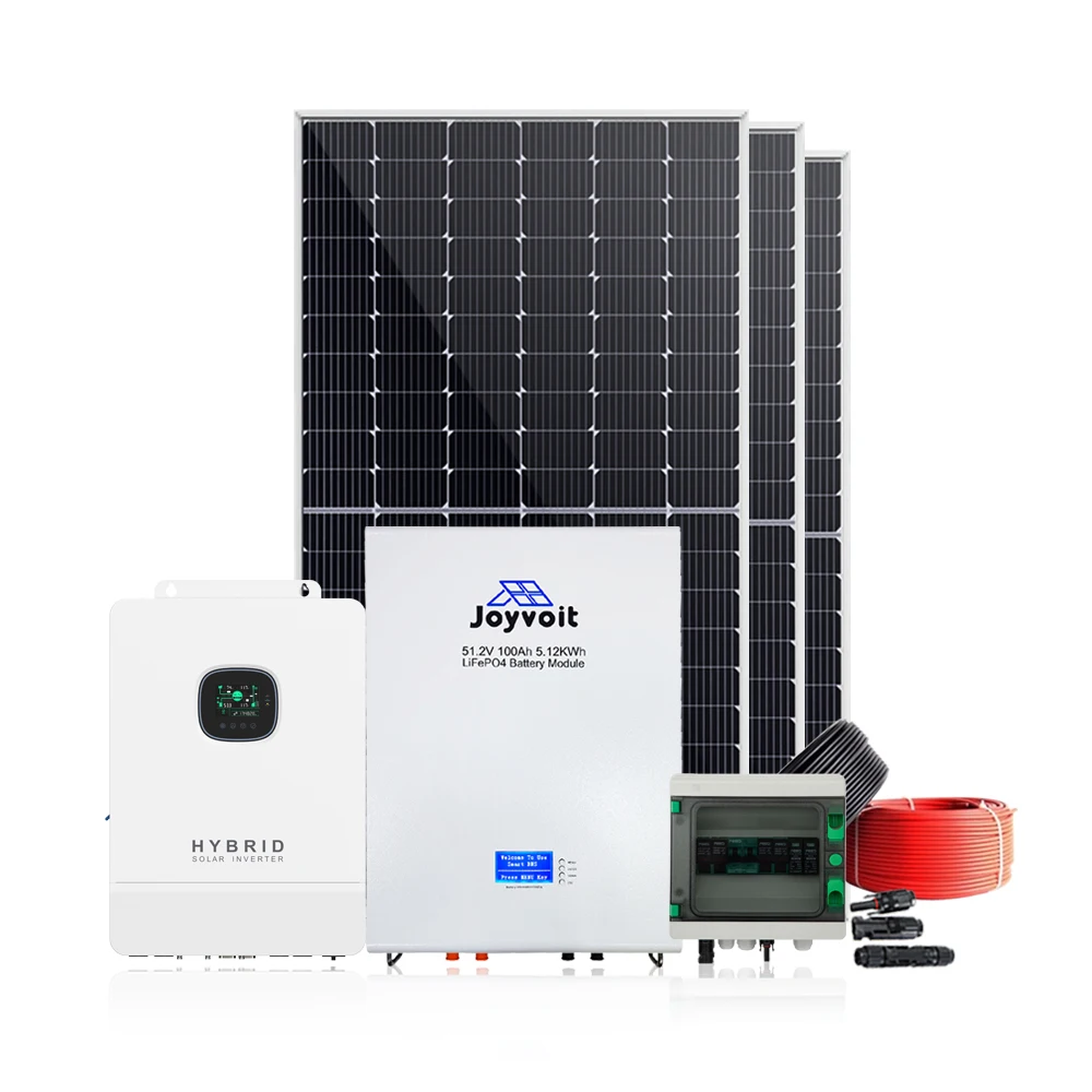 10KW Solar Complete System with Hybrid Inverter and 48V lithium battery Off-grid Solar Energy System with Mono Half-cut Panels