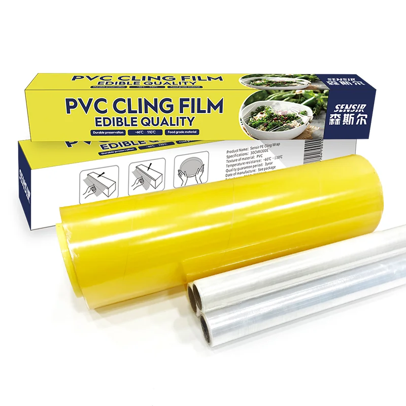 Manufacture food wrapping pvc film stretch cling film food grade jumbo roll