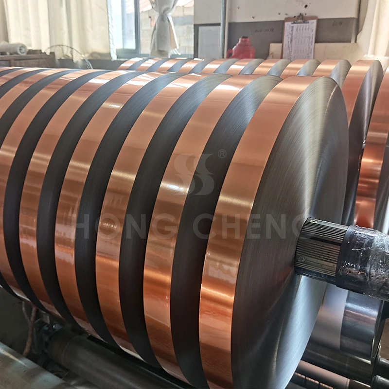 Copper color single side Aluminum foil Alu/PET  for duct