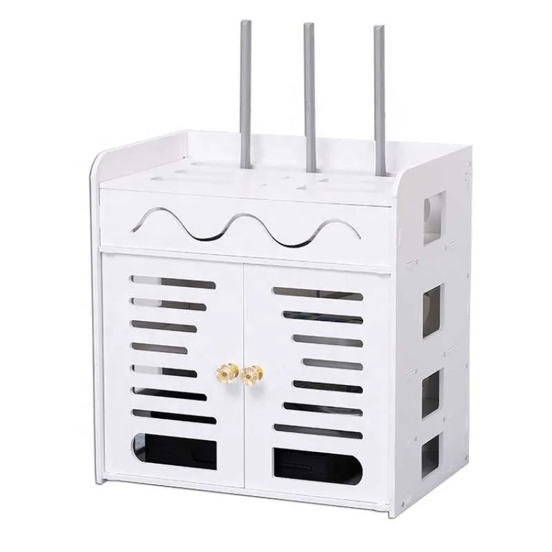 Wifi Wireless Router Organizer Creative Home Light Luxury Desktop Set-Top Box Plug Board Storage Box Hub Box