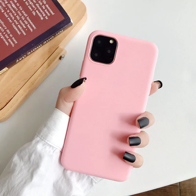 New Slim Matte Solid Color TPU Cell Phone Case for iPhone 11 5.8/6.1/6.5 inch, for iPhone 11 TPU Phone Cover