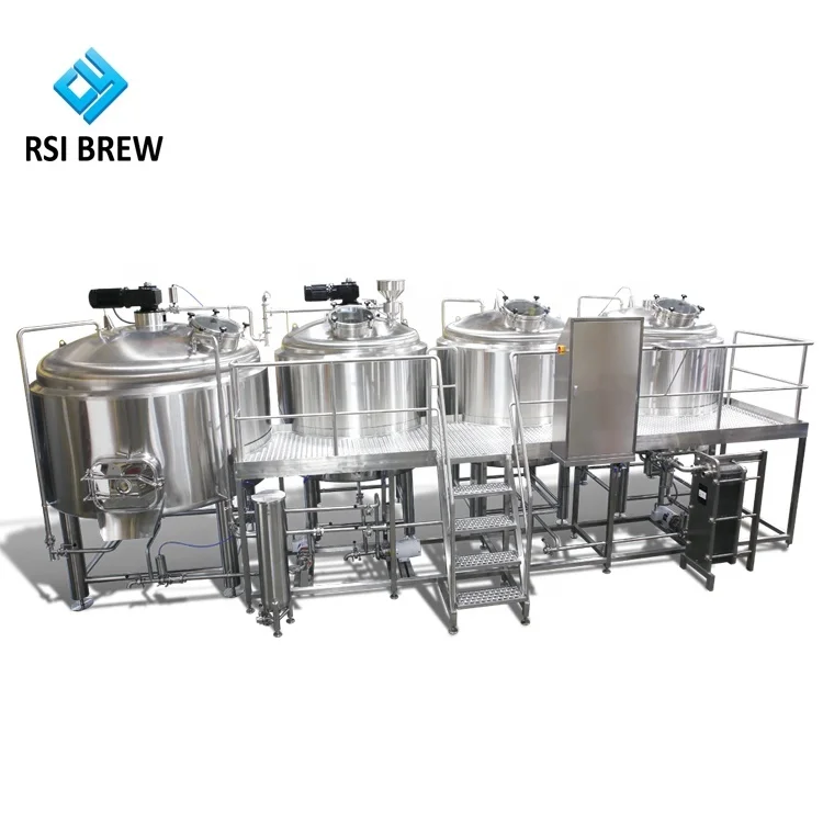 Commercial Brewery 4 vessels Brewhouse brewing equipment with Automatic control system