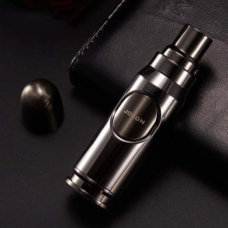 Креативная ветрозащитная надувная Зажигалка в форме пули прямая синий огонь уличная зажигалка