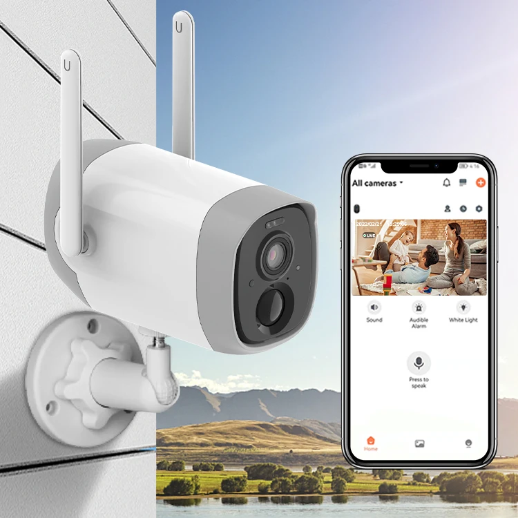 100% Wire Free Wifi Cctv Camera Night Vision Full Hd Battery Powered Security Wireless Camera
