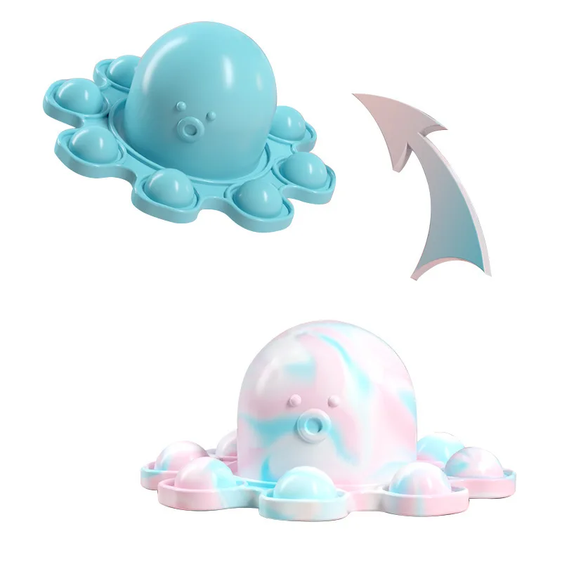 
Anti stress 3D Ball silicon reversible octupus toy new push simple dimple bubble fidget sensory toy for kids autistic children 