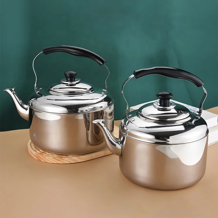 High Quality Kitchen 5l Tea Pot Large Capacity Household Restaurant Kettle Stainless Steel 4l 5l 6l Whistling Water Tea Kettle