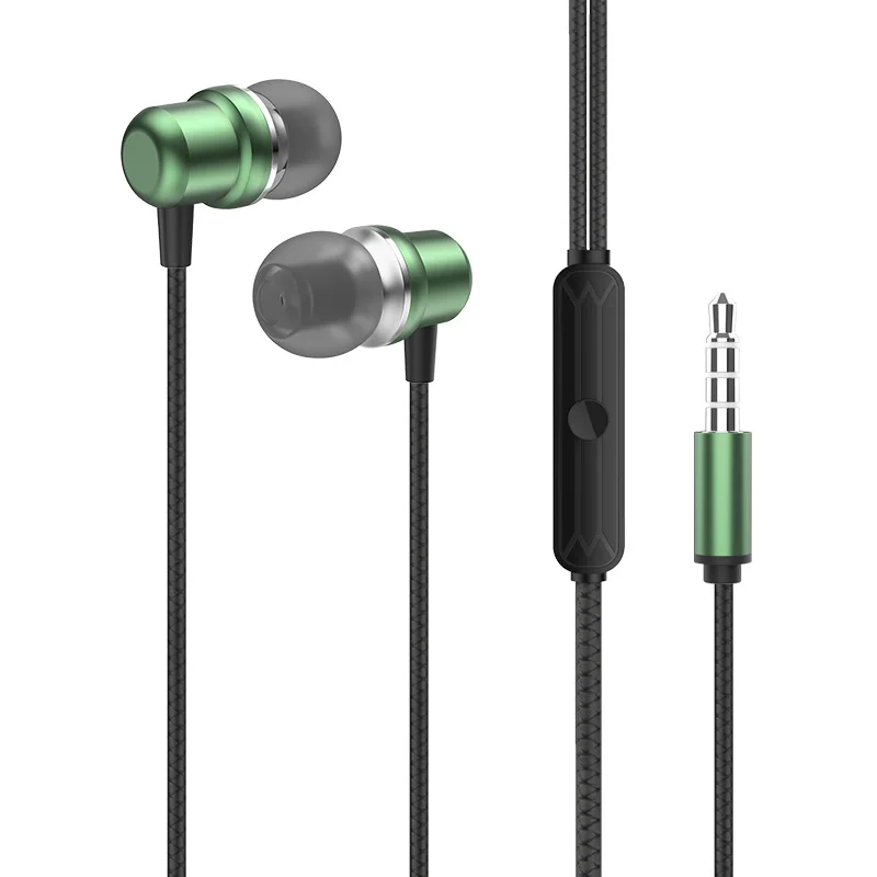 
Factory Wholesale Price Excellent Quality Metal Hifi Bass Headphone Wired Earphones Headphones For Mobile 
