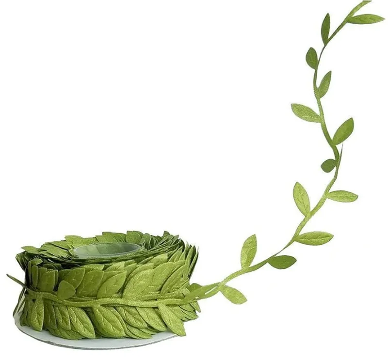 Home Decoration DIY Craft Sewing Trim Embellishments Olive Green Leaf Lace Ribbons
