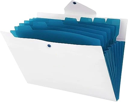 Pocket Expanding File Folder A4 Letter Size Plastic File Folders Accordion Document Organizer for School