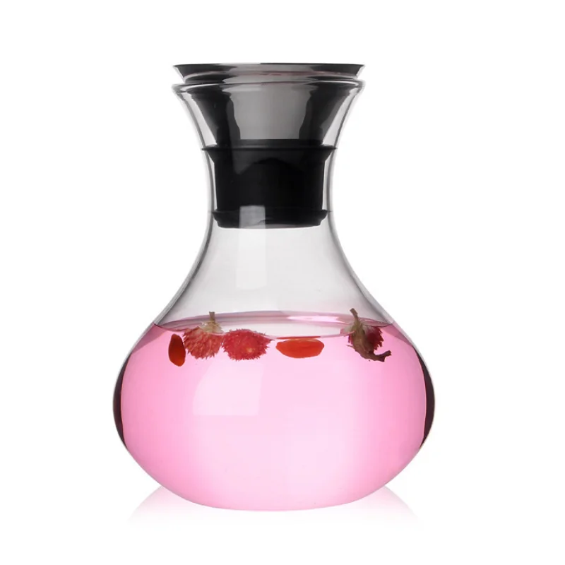 
1000ml Heat Resistant High Borosilicate Clear Glass Water Gallon Bottle Iced Tea Jug 