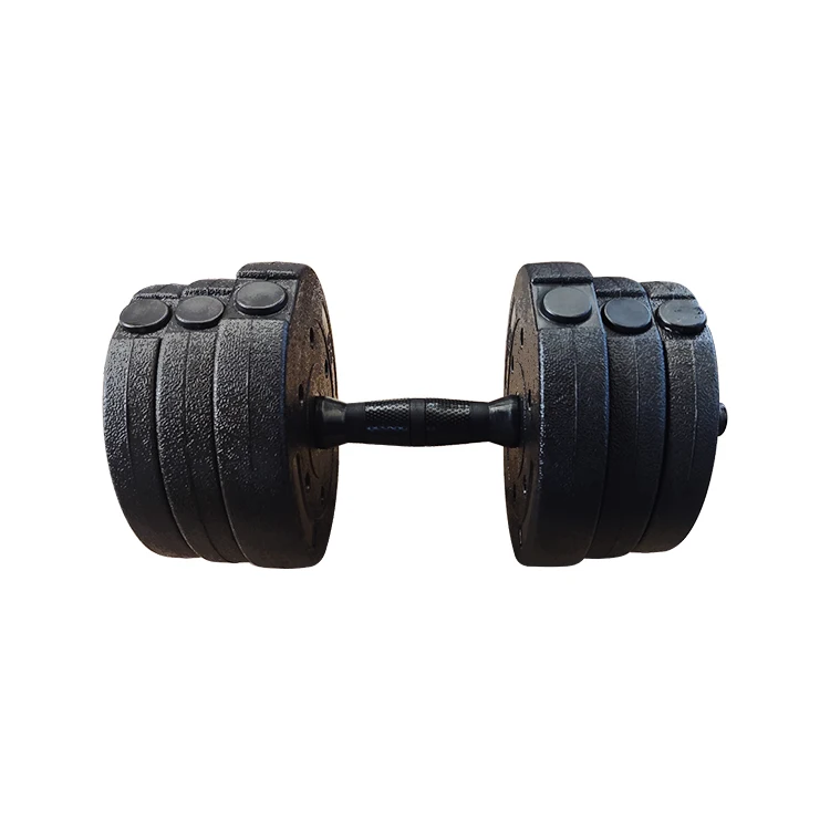 Weight Lifting Plastic adjustable dumbbell set dumbbell hantle barbell set  with lowest price