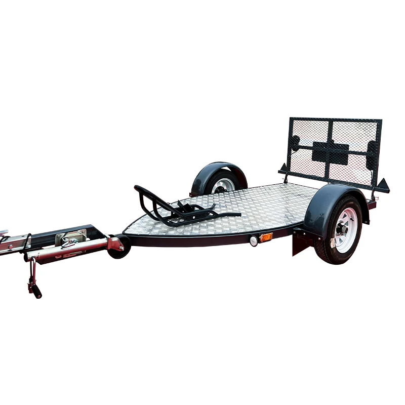 Customized on demand, motorcycle and all-terrain flatbed trailer, quality assurance, middle axle towing