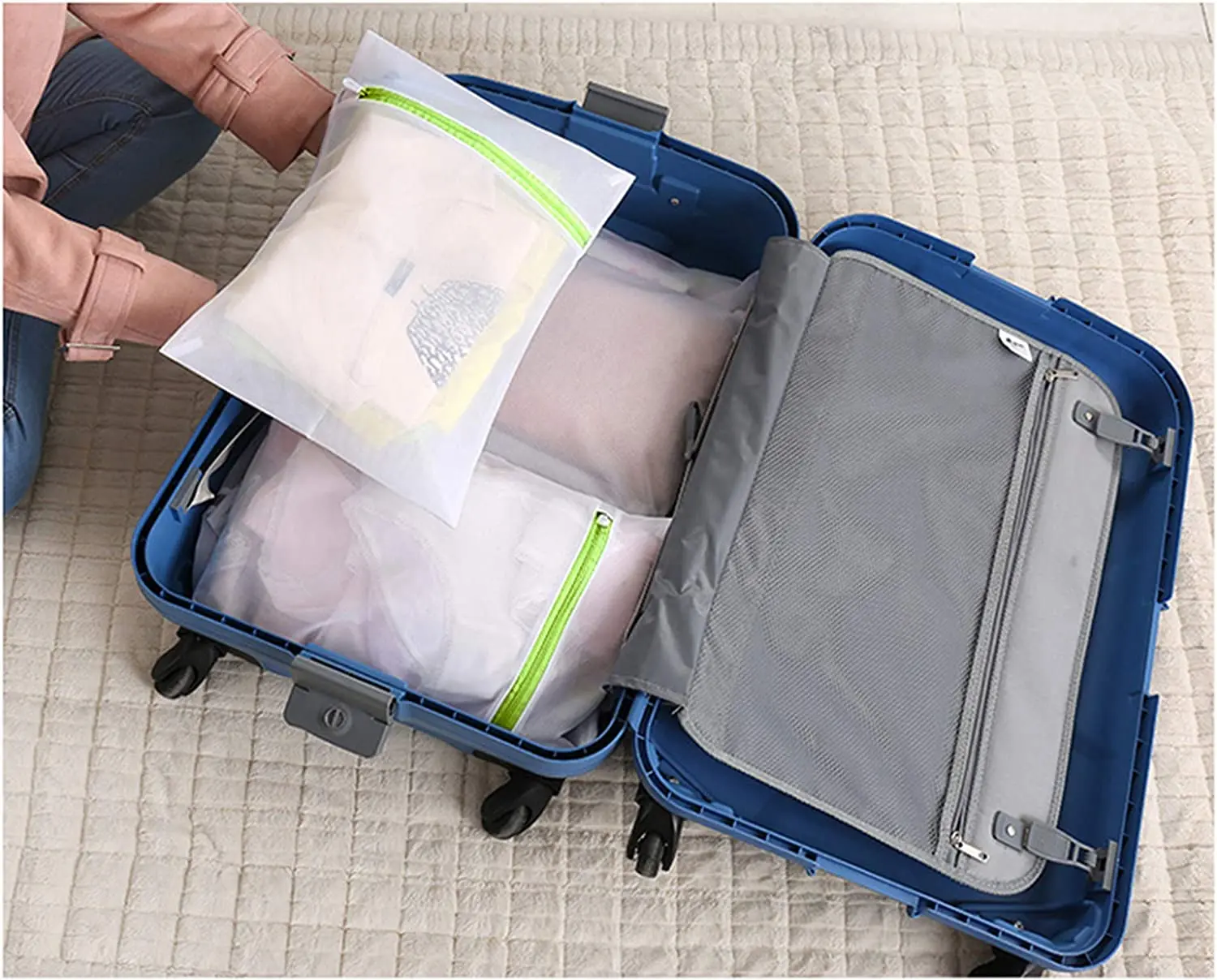 Cheap High Quality Wash Bags 6 Pack Medium Mesh Laundry Bags Reusable Lingerie Laundry Bags For Washing Machine