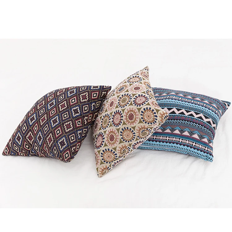 2021, жаккардовая подушка в богемном стиле с геометрическими полосками из синели для постельного белья