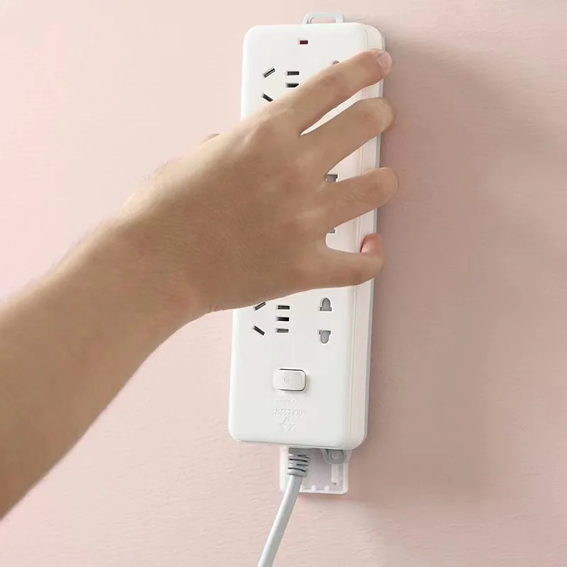 Wholesale Novelty Hook Self-Adhesive Mobile Plug-in Switch Socket Fixer Holder Bracket Stand for Shelf Use