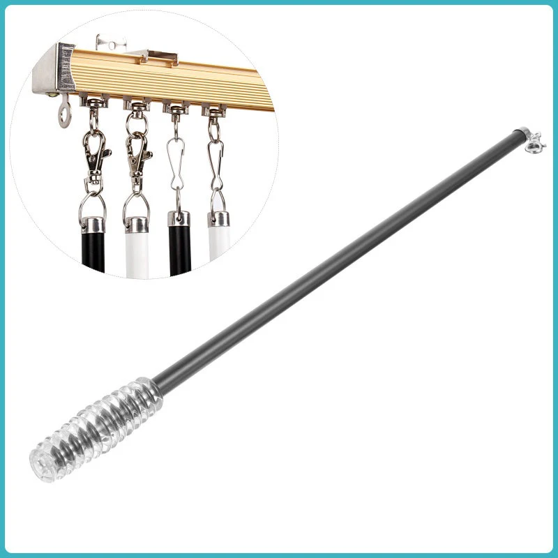 All Clear Acrylic Curtain Pull Wand Clear Curtain Pull Rod for Opening-Closing Curtains