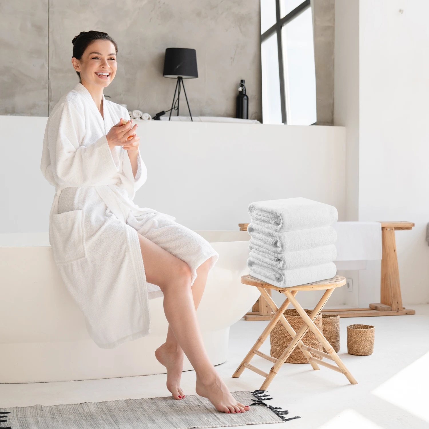 White 100% cotton serviettes de bain turkish 500GSM luxury towel high quality bath towel sets wholesale