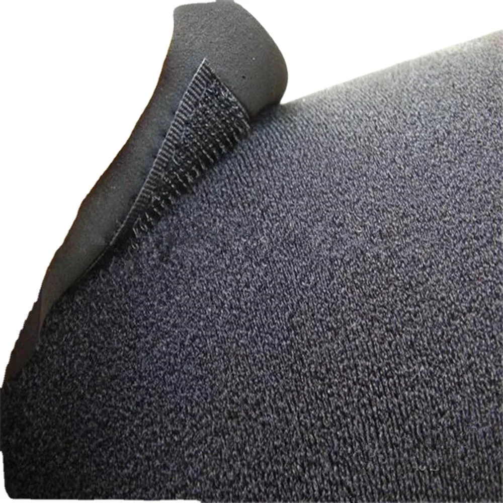 Wholesaler Black Neoprene Sheet Black Nylon Hook and Loop Fabric 5 7 10mm Customized Neoprene Fabric by Rolls