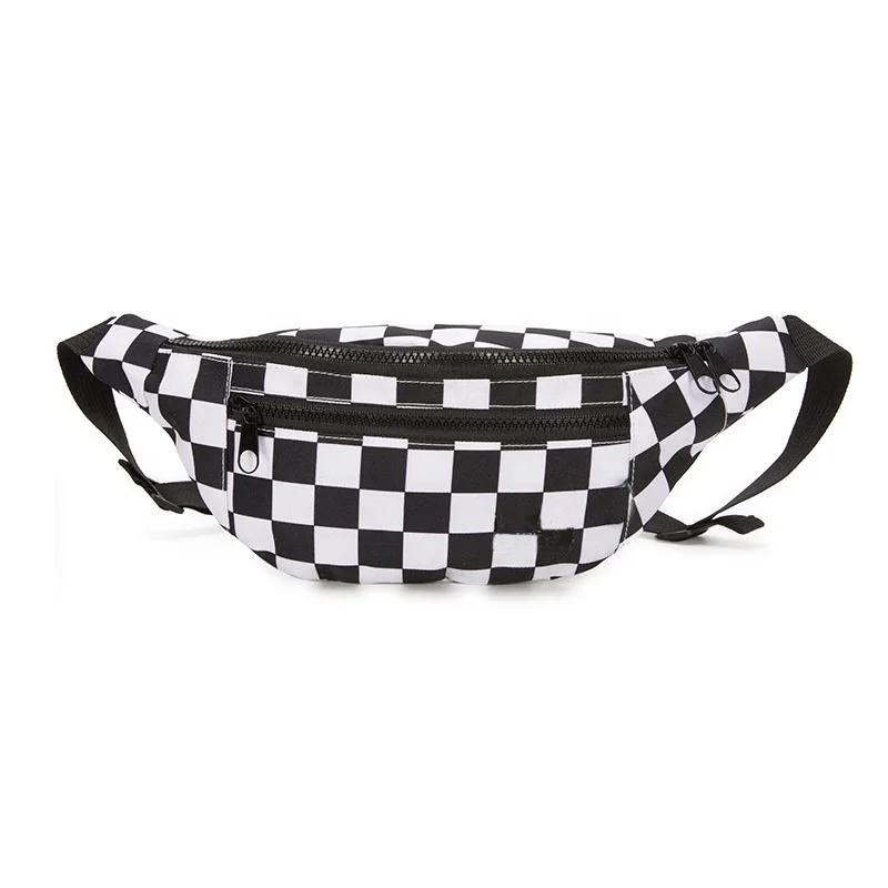 Fashion Checkered Belt Bag  Leisure Crossbody Fanny Pack Women Waist Bum Bags