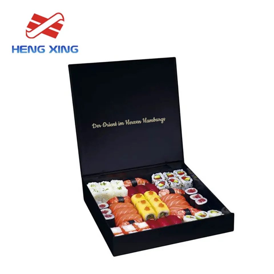 Экологически чистая Роскошная картонная бумажная школьная коробка для завтрака одноразовая вынос на вынос для суши бенто бумажная коробка