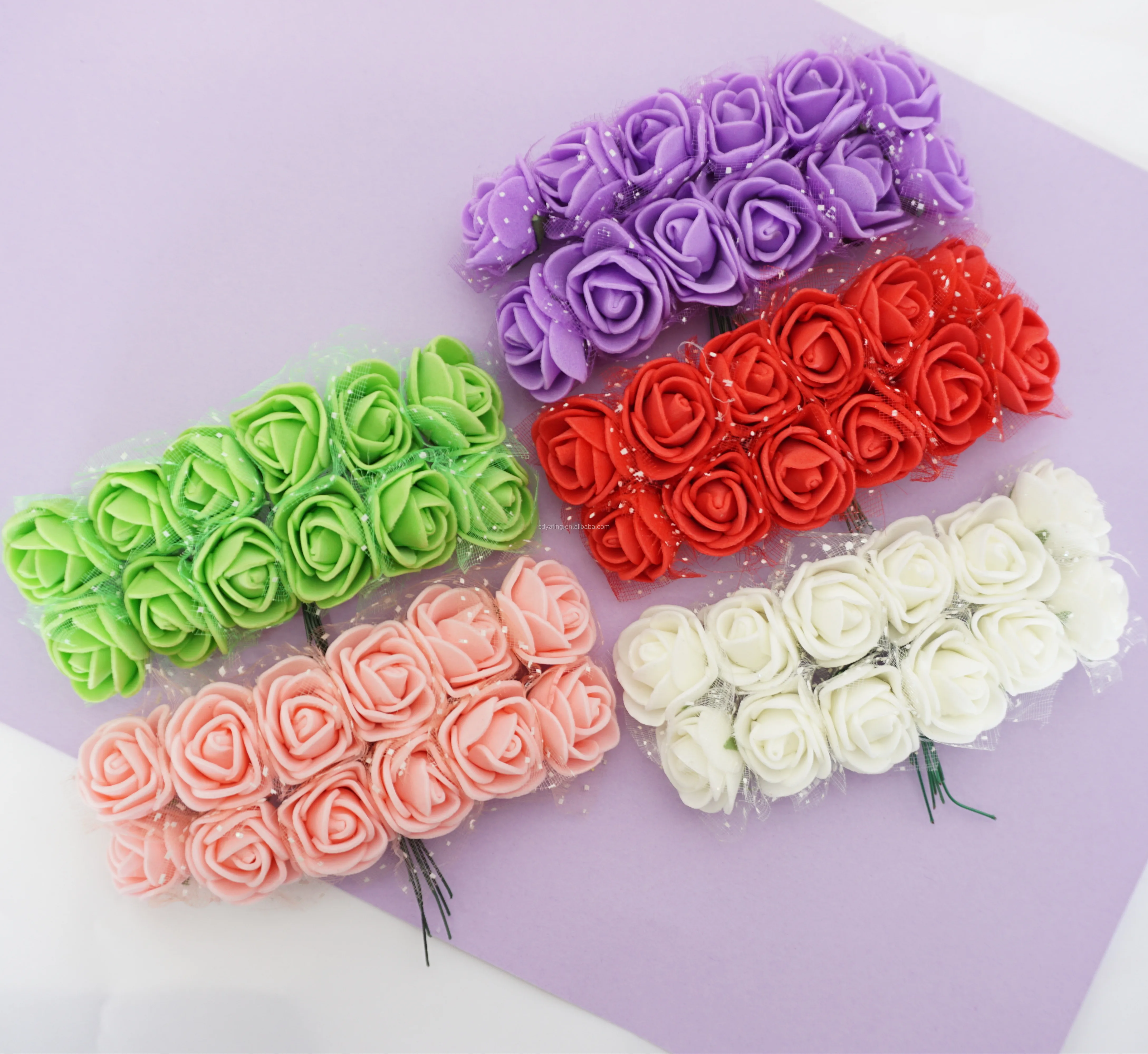 
Artificial Flower PE Foam Rose Bouquet Multicolor Rose Wedding Flower Decoration 