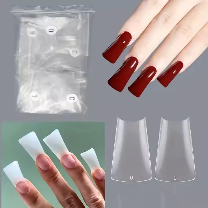 Destly 504/Bag Beauty ABS Nail Products Duck Beak Design Half Cover for Fingers Middle Nail Special Application