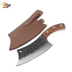 6 Inch Custom Handmade Forged Cleaver Chopper Kitchen Knife Slaughter Knife Butcher Knife