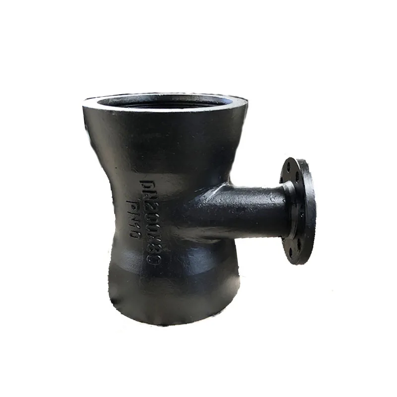 Ductile Iron Fittings Double Socket Level Invert Tee With Flange - Buy Water Line Double Flange