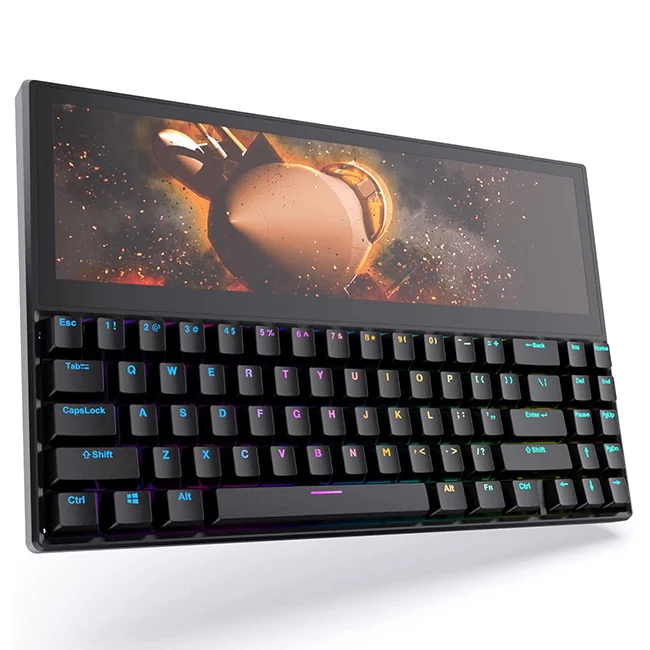 OFIYAA Mechanical keyboard K2 Universal Mobile Phone Computer Portable Dual Screen Extender Touch Screen Keyboard with Monitor