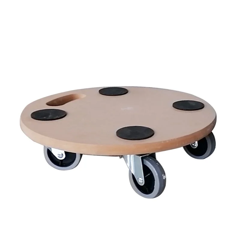 Furniture transporter wooden moving dolly round wooden four wheel furniture transport trolley