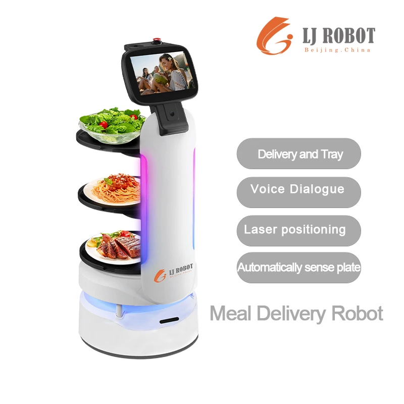 Actively avoid obstacles New Style Smart Service Delivery Robot for Restaurant Office