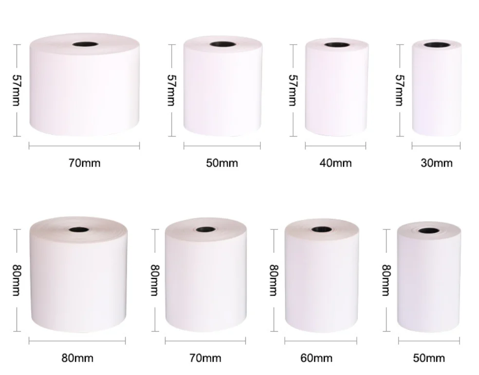 Thermal roll paper thermal paper 57 x 38 mm for pos machine cash register machine
