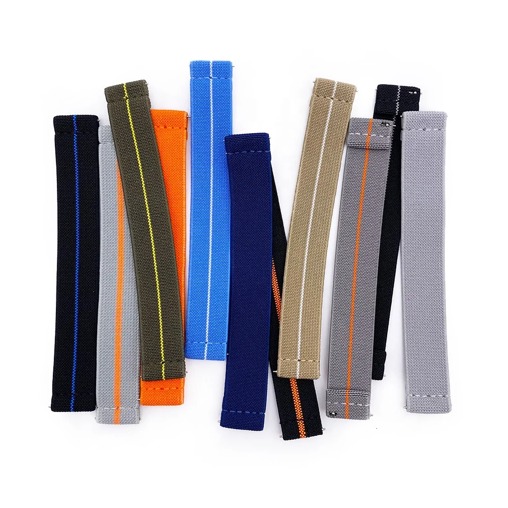 Wholesale Sport Quick Release 20mm 22mm Look Fabric Watch Band Bracelet Elastic Nylon Watch Belt