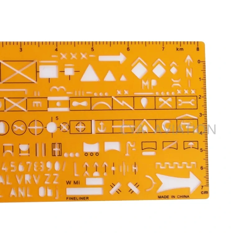 Hot Sale NATO map marking stencil factory direct sale 8355 template stencil for soldiers