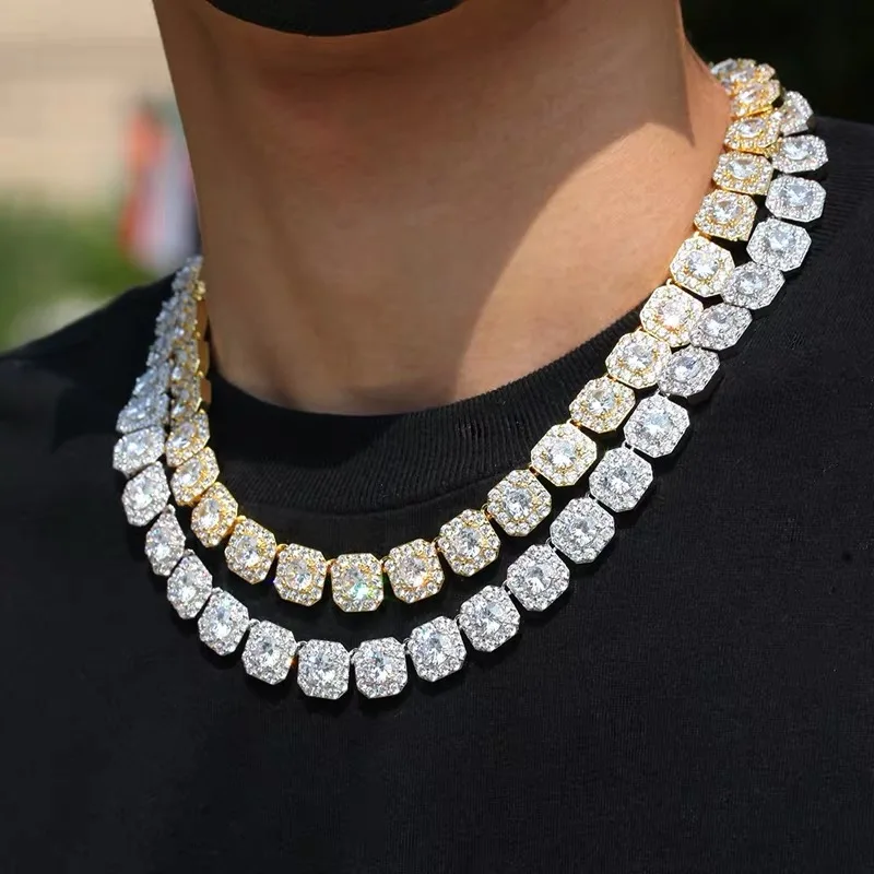 Most Popular Iced Out Watch Gold Cuban Link Chain Miami Hip Hop Necklace