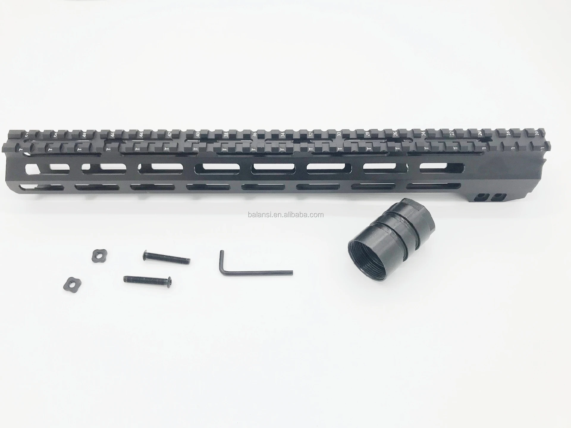 15 inch mlok handguard Free Float Super Slim ar 15 Handguard Quad steel Nut Fit .223 for AR15 M4 M16