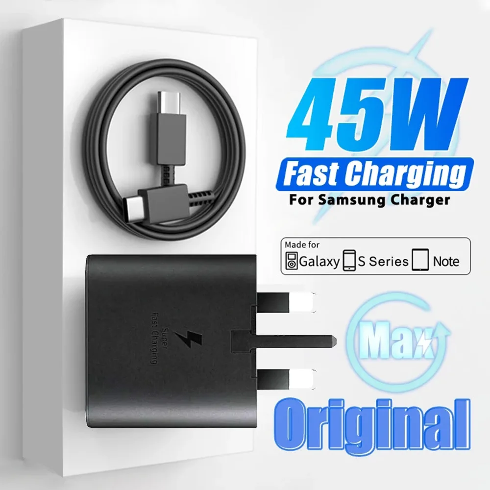 Hot Selling Type-c Charger Cubes 45W PD 3.0 Adapter Super Fast Charging Power US EU Plug For Samsung S24 S23 S22 Ultra S21 S20