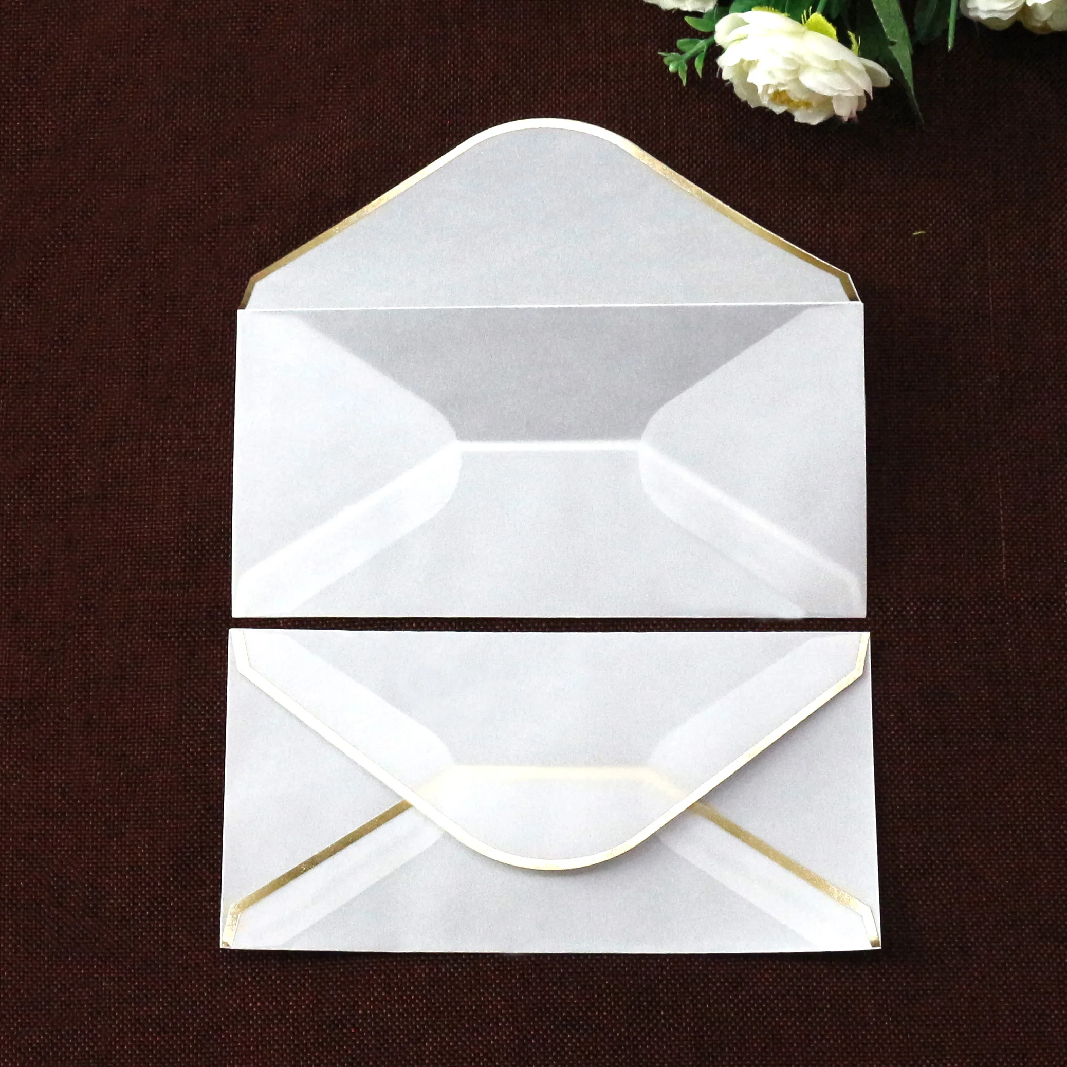 Конверт из полупрозрачного бархата на заказ для свадебного дня рождения винтажный Бумажный
