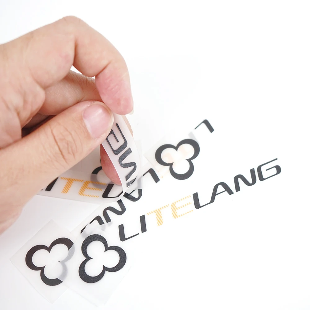 Custom private clothing design logo print woven label for heat transfer