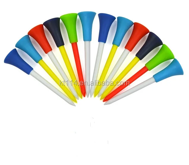 BG  special discounts wholesale top quality colorful 83mm PVC top golf tees