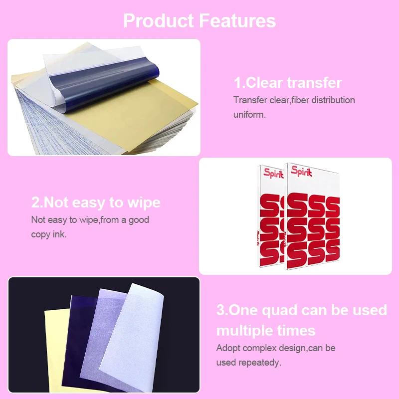 Factory DIY Tattoo transfer Paper A4 size 100pcs/ bag Tattoo thermal stencil paper Tattoo supplies