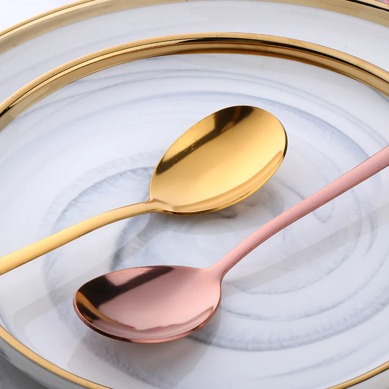 
Amazon Color ME Cheap Price Colorful Stainless Steel Dinner Spoon 