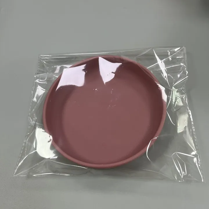 Wholesale Reusable Feeding Round Shaped Silicone Baby Dinner Suction Plate With Lids