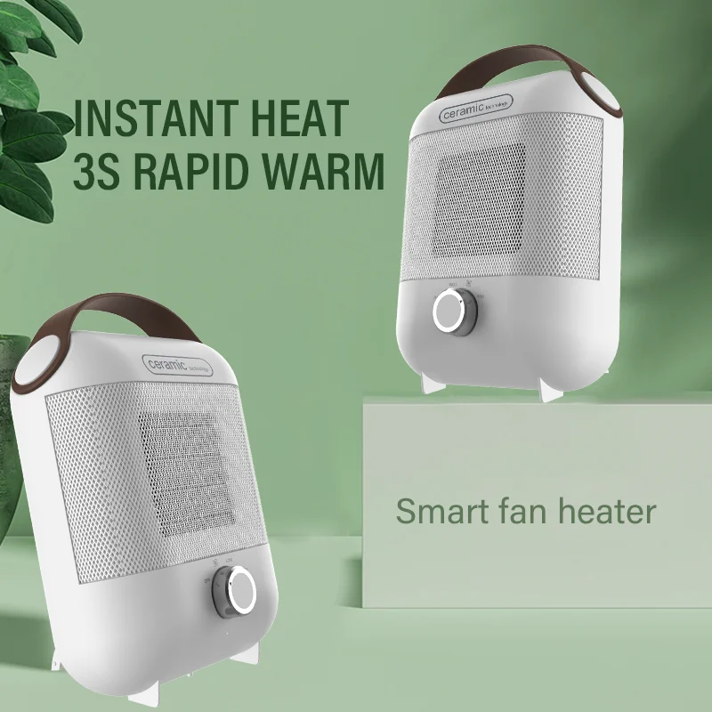Mini Home Heater Fan Portable Electric Air Heater Warm Fan Desktop for Winter Household Bathroom