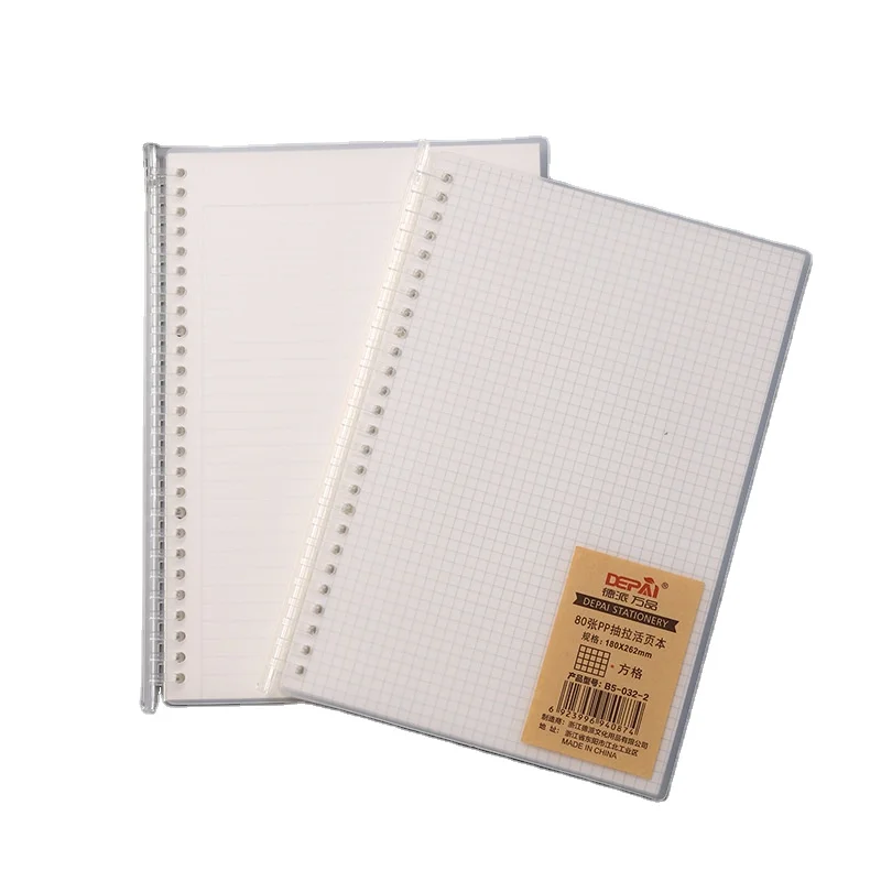 Free Sample Cheap Dotted/grid/lines/blank Transparent Pp School Hard Cover B5 A4 A5 Spiral Notebook